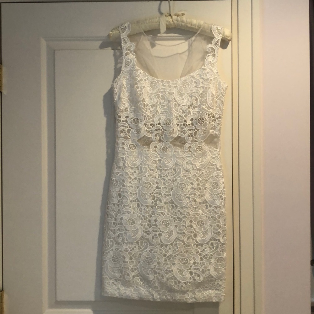 White lace Aqua dress